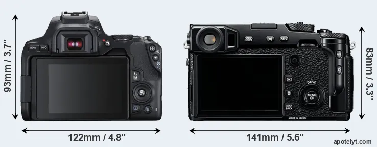 Comparison 250D or X-Pro2 rear