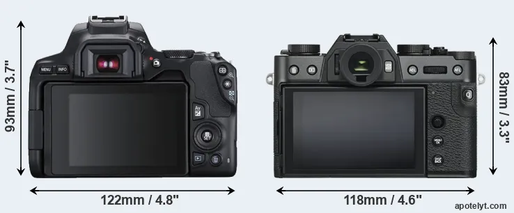 Comparison 250D or X-T30 rear