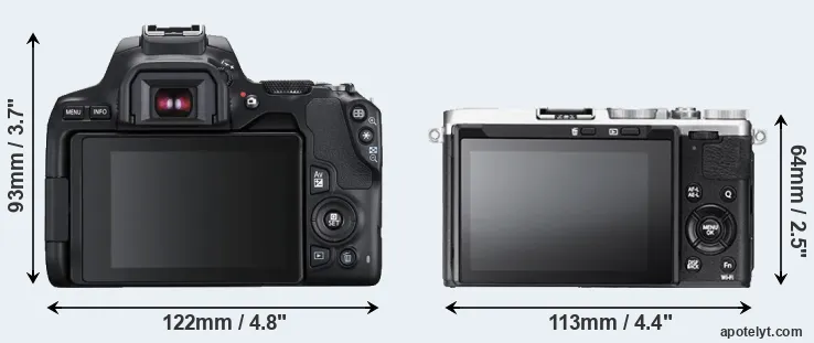 Comparison 250D or X70 rear