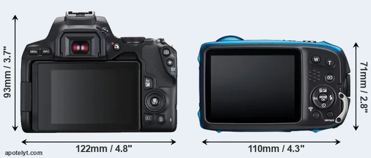 Comparison 250D or XP140 rear