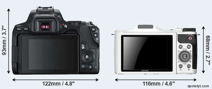 Comparison 250D or S-1 rear