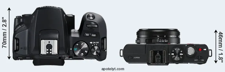 Compare 250D versus D-LUX 6 top