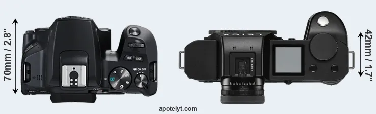 Compare 250D versus Leica SL2 top