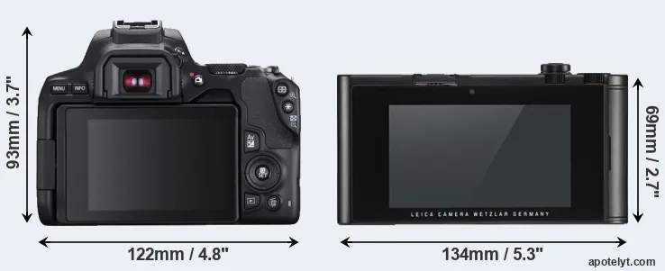 Comparison 250D or TL2 rear