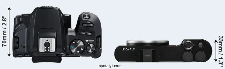 Compare 250D versus TL2 top