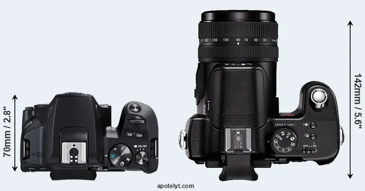 Compare 250D versus V-LUX 1 top