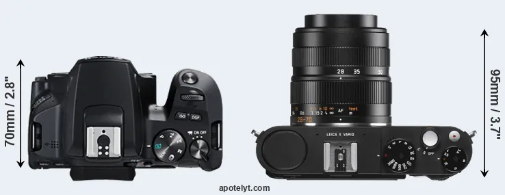 Compare 250D versus X Vario top