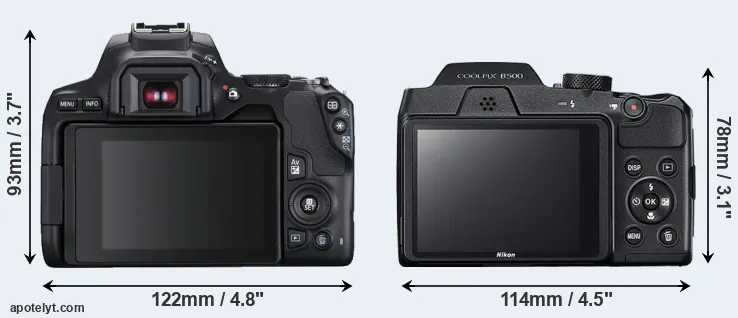 Comparison 250D or B500 rear