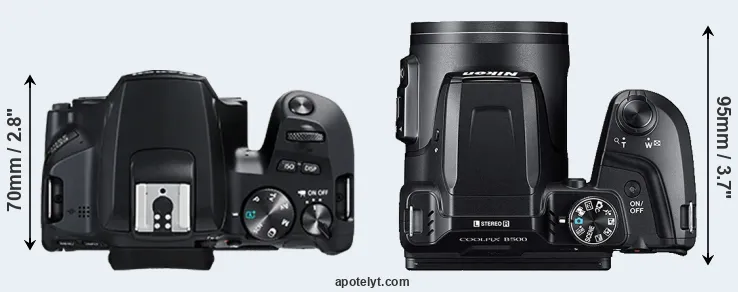 Compare 250D versus B500 top