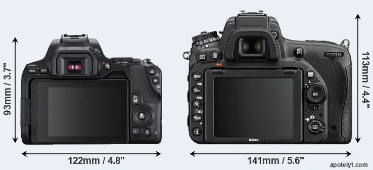 Comparison 250D or D750 rear