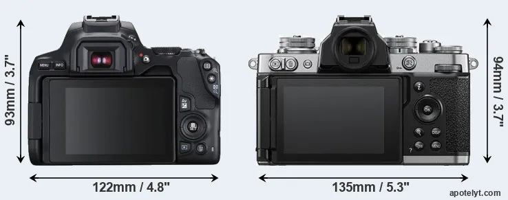 Comparison 250D or Z fc rear