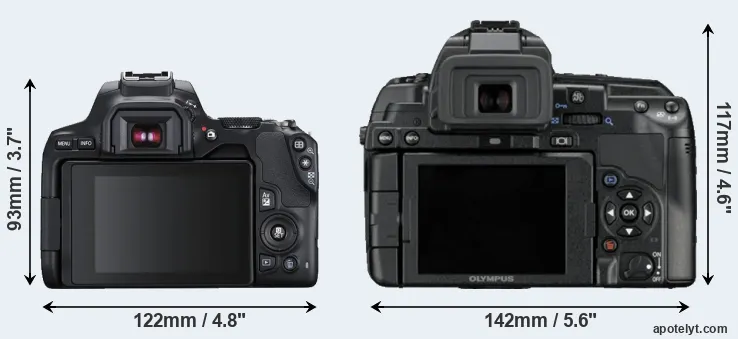 Comparison 250D or E-5 rear
