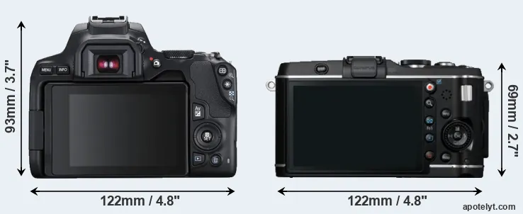 Comparison 250D or E-P3 rear