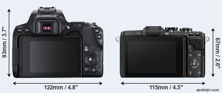 Comparison 250D or E-PL7 rear