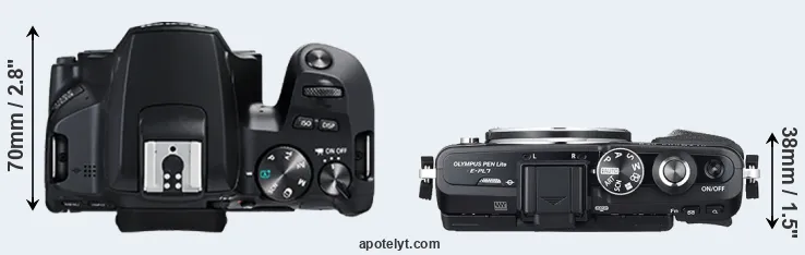 Compare 250D versus E-PL7 top