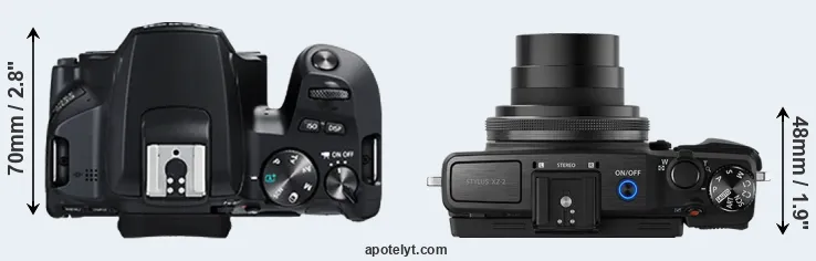 Compare 250D versus XZ-2 top