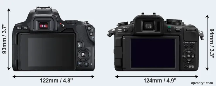 Comparison 250D or G2 rear