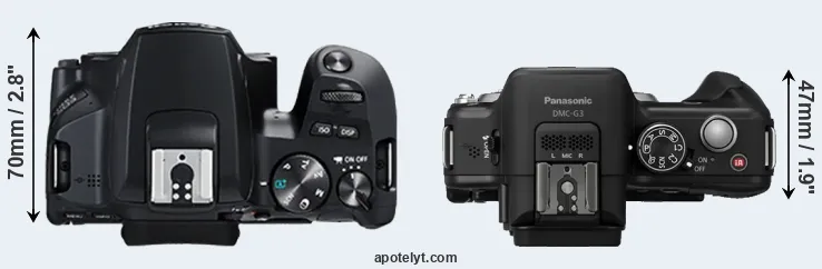 Compare 250D versus G3 top