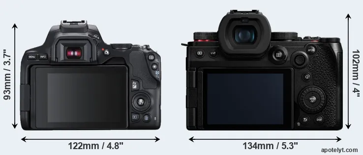 Comparison 250D or G9 II rear