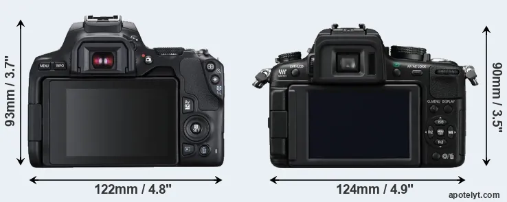 Comparison 250D or GH2 rear