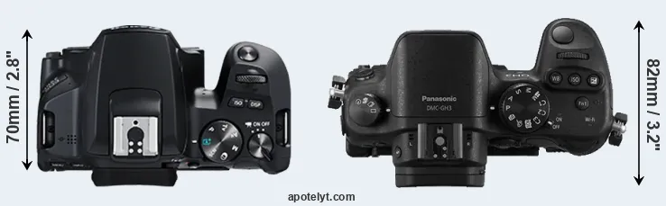 Compare 250D versus GH3 top