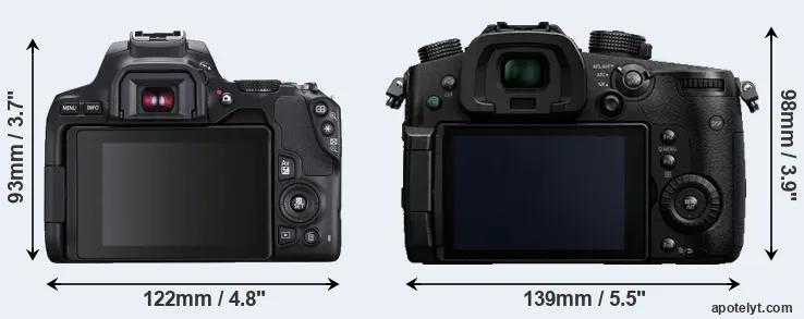 Comparison 250D or GH5 rear