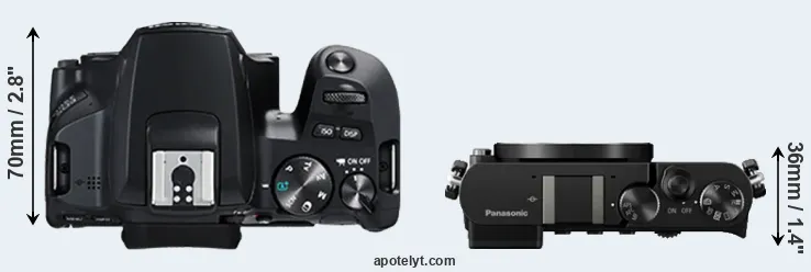 Compare 250D versus GM5 top