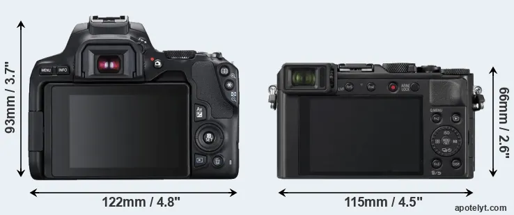 Comparison 250D or LX100 II rear