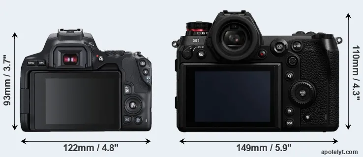 Comparison 250D or S1 rear