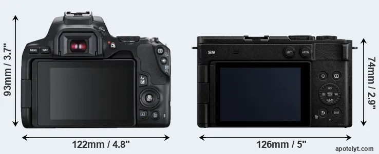 Comparison 250D or S9 rear