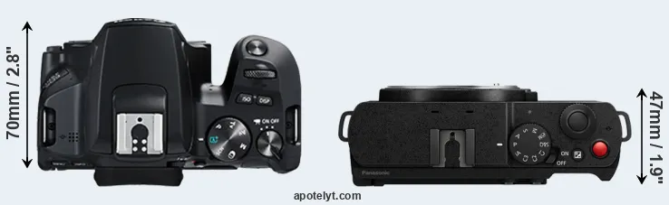 Compare 250D versus S9 top