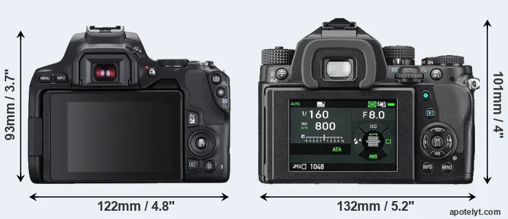 Comparison 250D or KP rear