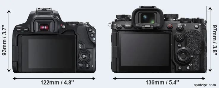 Comparison 250D or A1 II rear