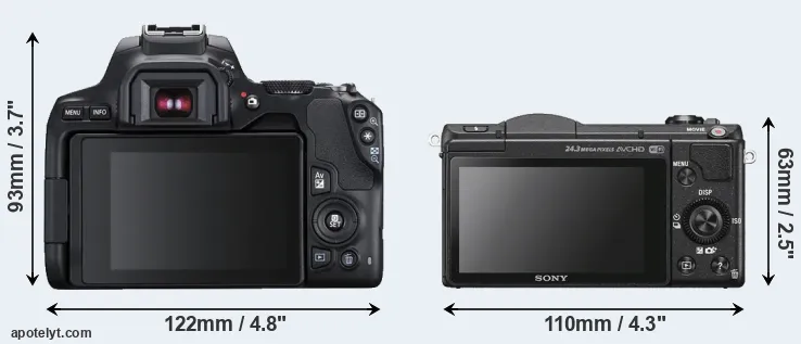 Comparison 250D or A5100 rear