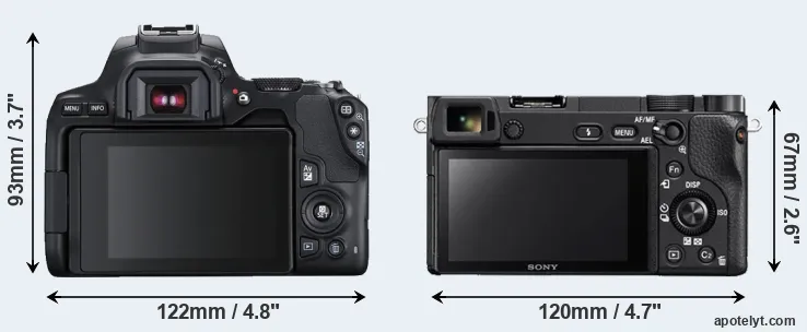 Comparison 250D or A6300 rear