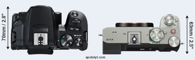 Compare 250D versus A7C R top