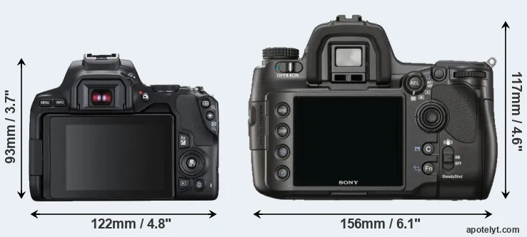 Comparison 250D or A900 rear