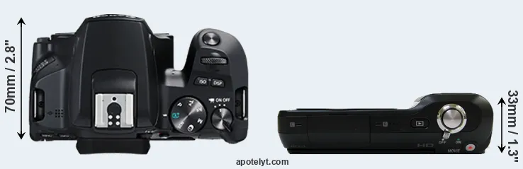 Compare 250D versus NEX-3 top