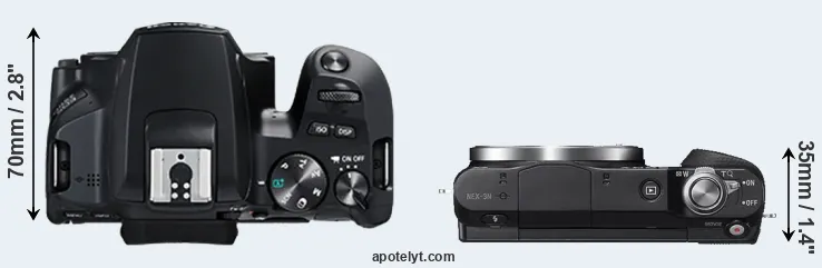 Compare 250D versus NEX-3N top