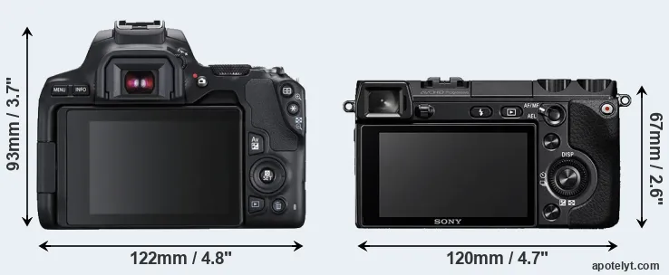 Comparison 250D or NEX-7 rear