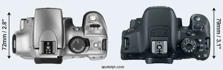 Compare 300D versus T5i top