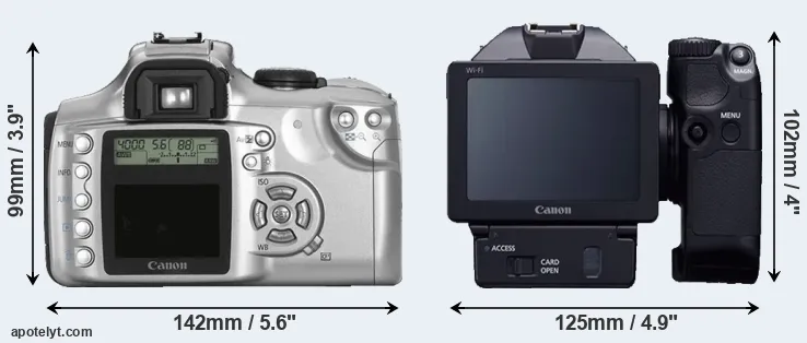 Comparison 300D or XC10 rear