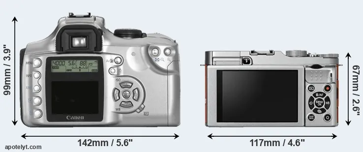 Comparison 300D or X-A2 rear