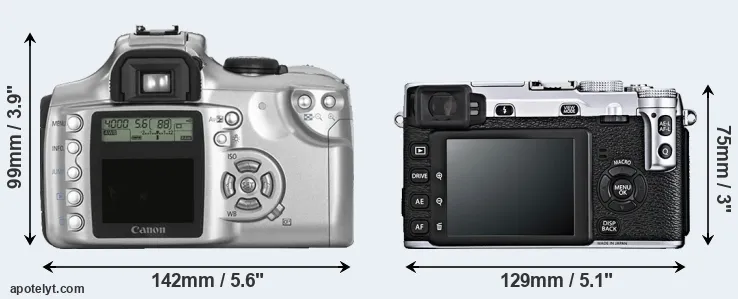 Comparison 300D or X-E1 rear