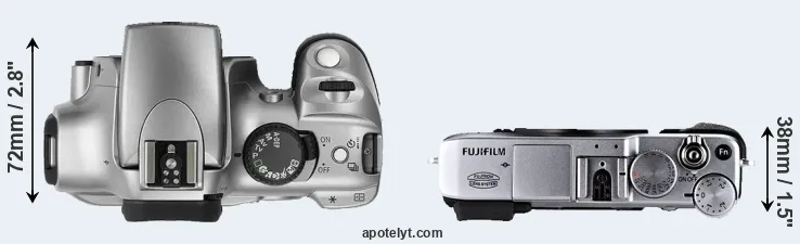 Compare 300D versus X-E1 top