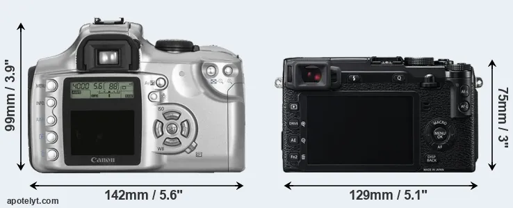 Comparison 300D or X-E2 rear