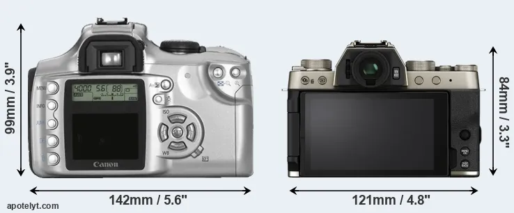 Comparison 300D or X-T200 rear