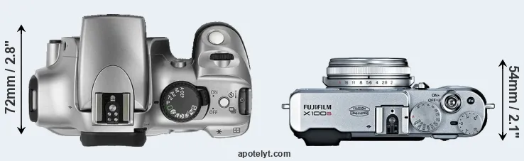 Compare 300D versus X100S top
