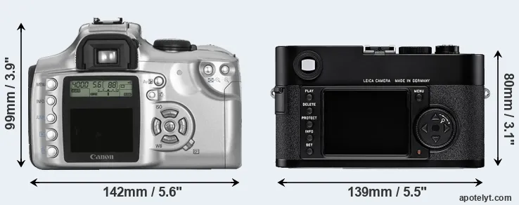 Comparison 300D or M8 rear
