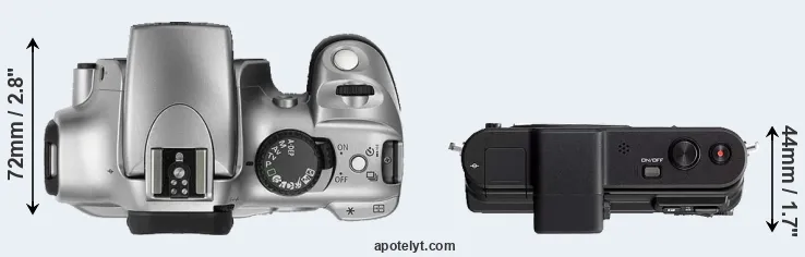 Compare 300D versus V1 top
